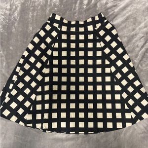 Kate Spade Sadie Skirt Size 8 Black/White